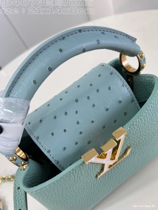 Affordable VUITTON LOUIS MINI-22*12*8CM CAPUCINES 0728